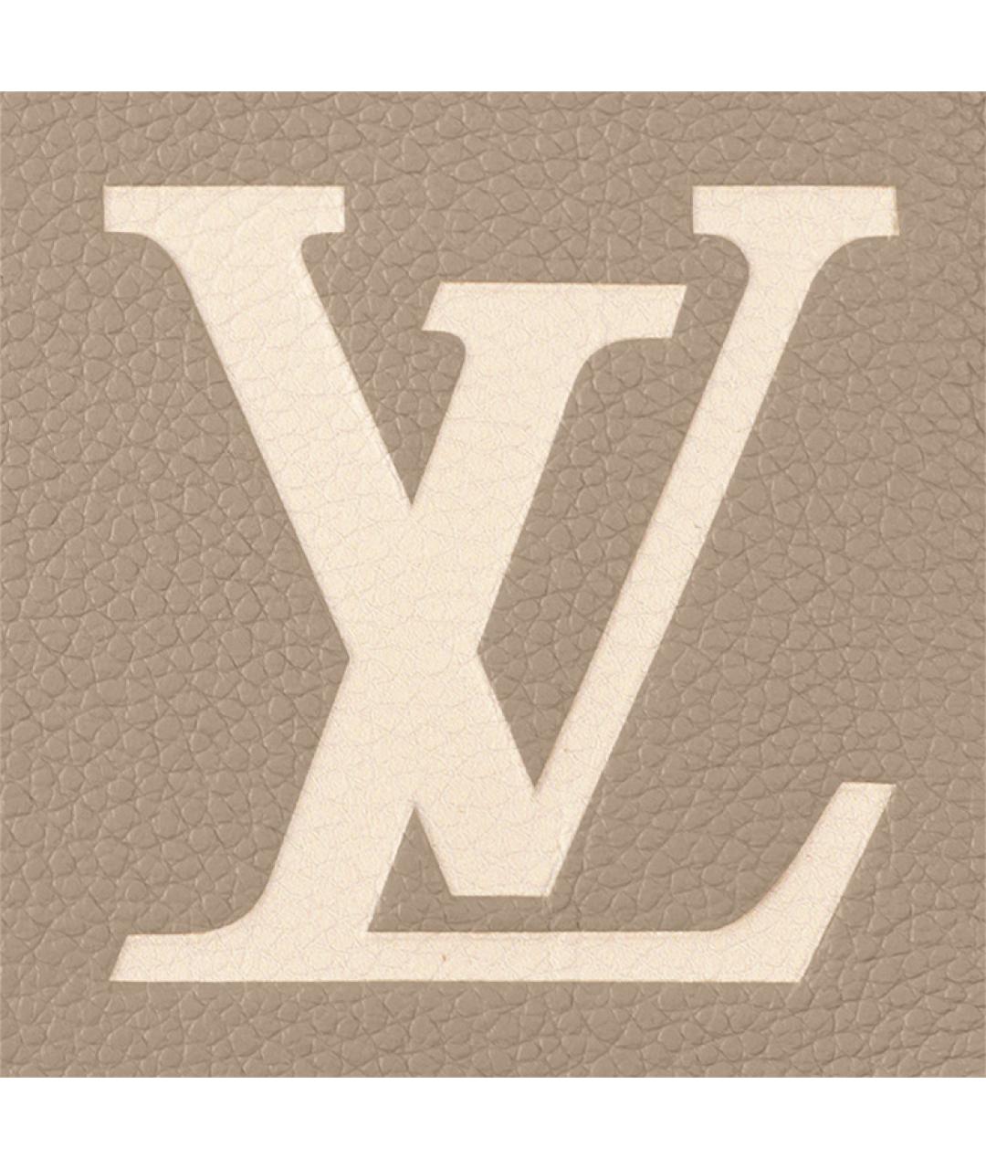 LOUIS VUITTON Бежевая кожаная сумка через плечо, фото 5