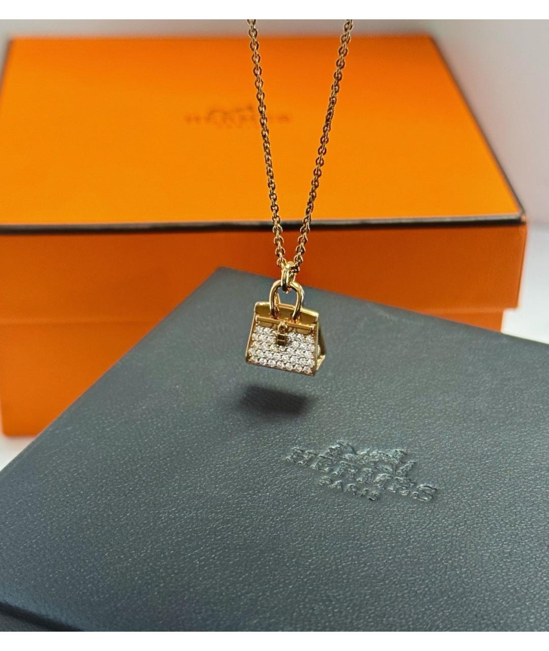 HERMES Золотая подвеска из розового золота, фото 4