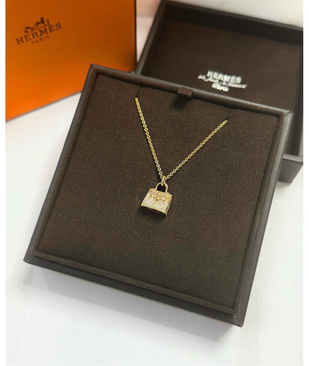 HERMES Золотая подвеска из розового золота, фото 2