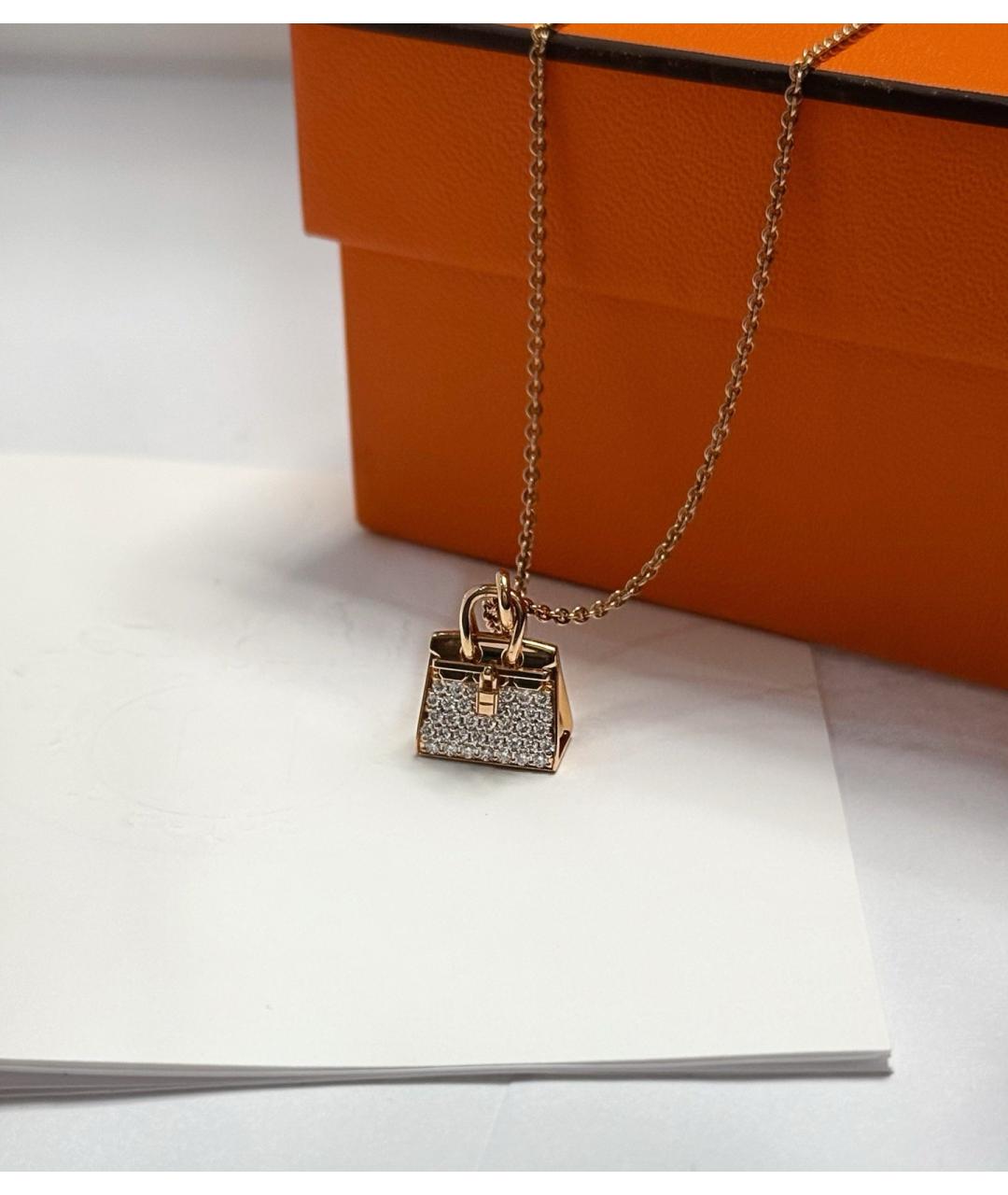 HERMES Золотая подвеска из розового золота, фото 3