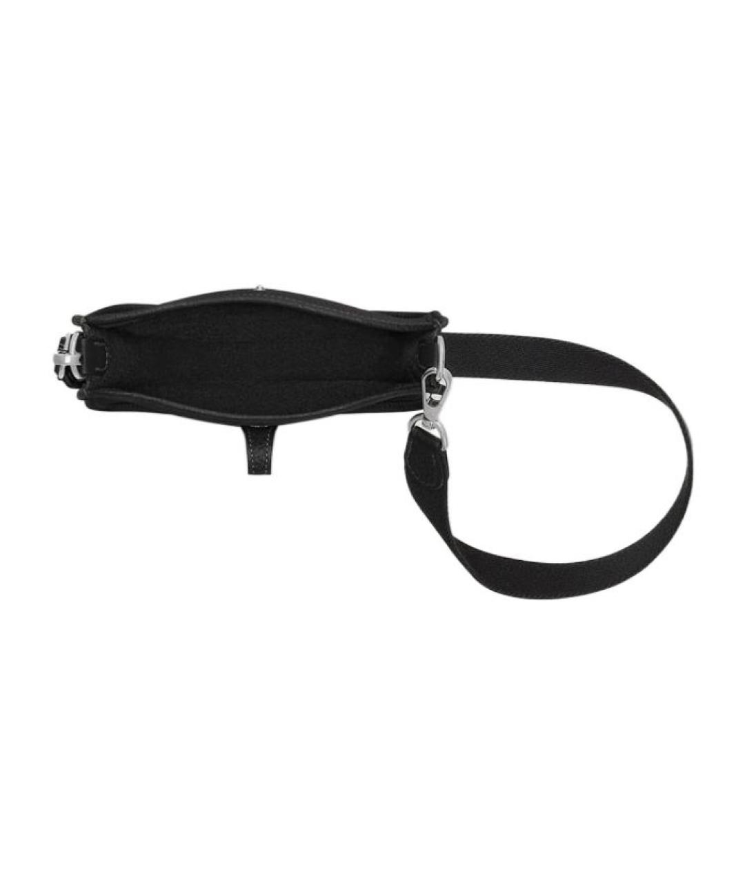 HERMES Черная кожаная сумка через плечо, фото 4