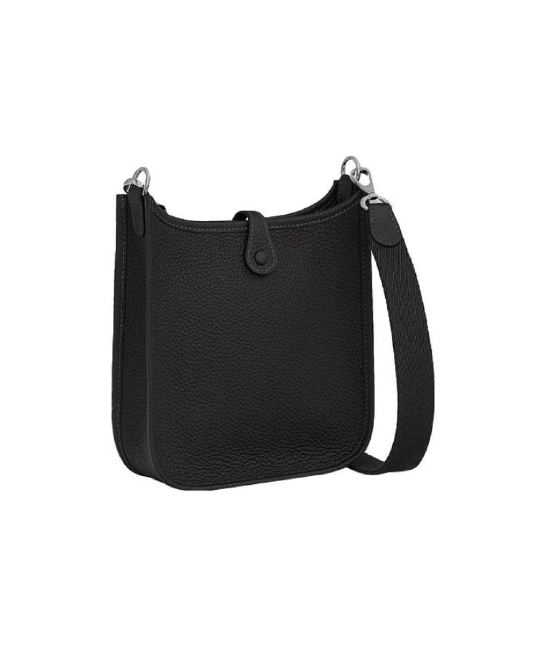 HERMES Черная кожаная сумка через плечо, фото 3