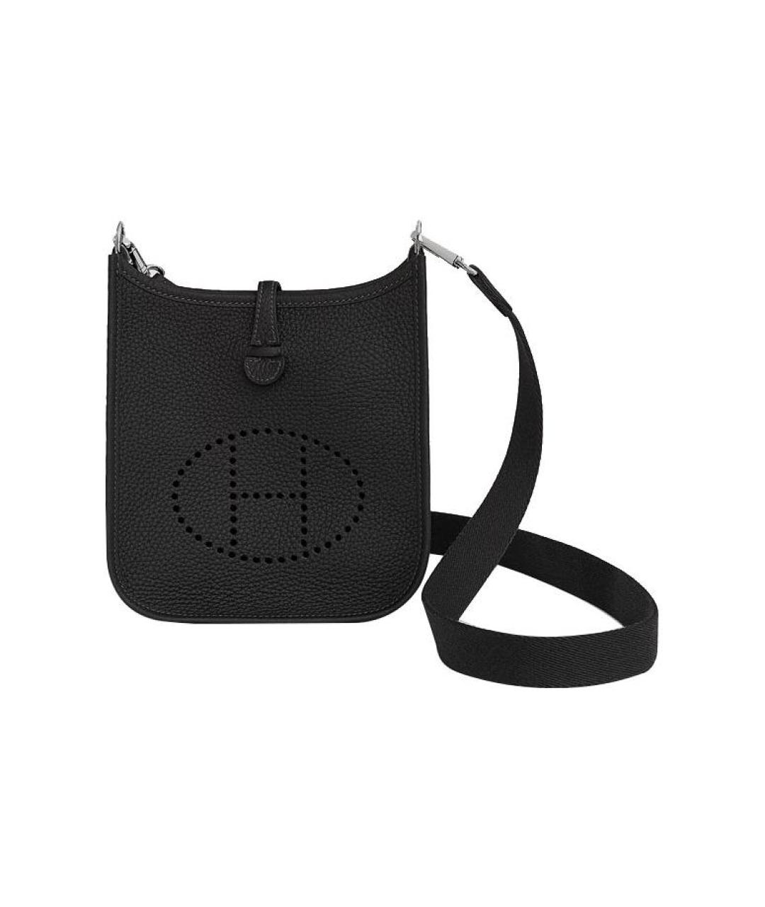 HERMES Черная кожаная сумка через плечо, фото 1