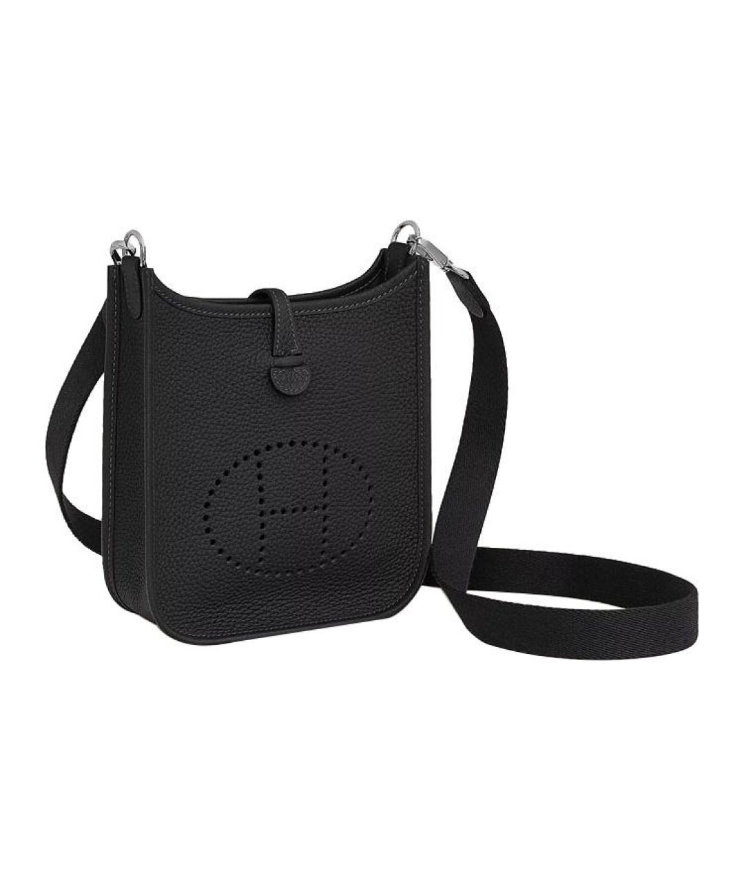 HERMES Черная кожаная сумка через плечо, фото 2