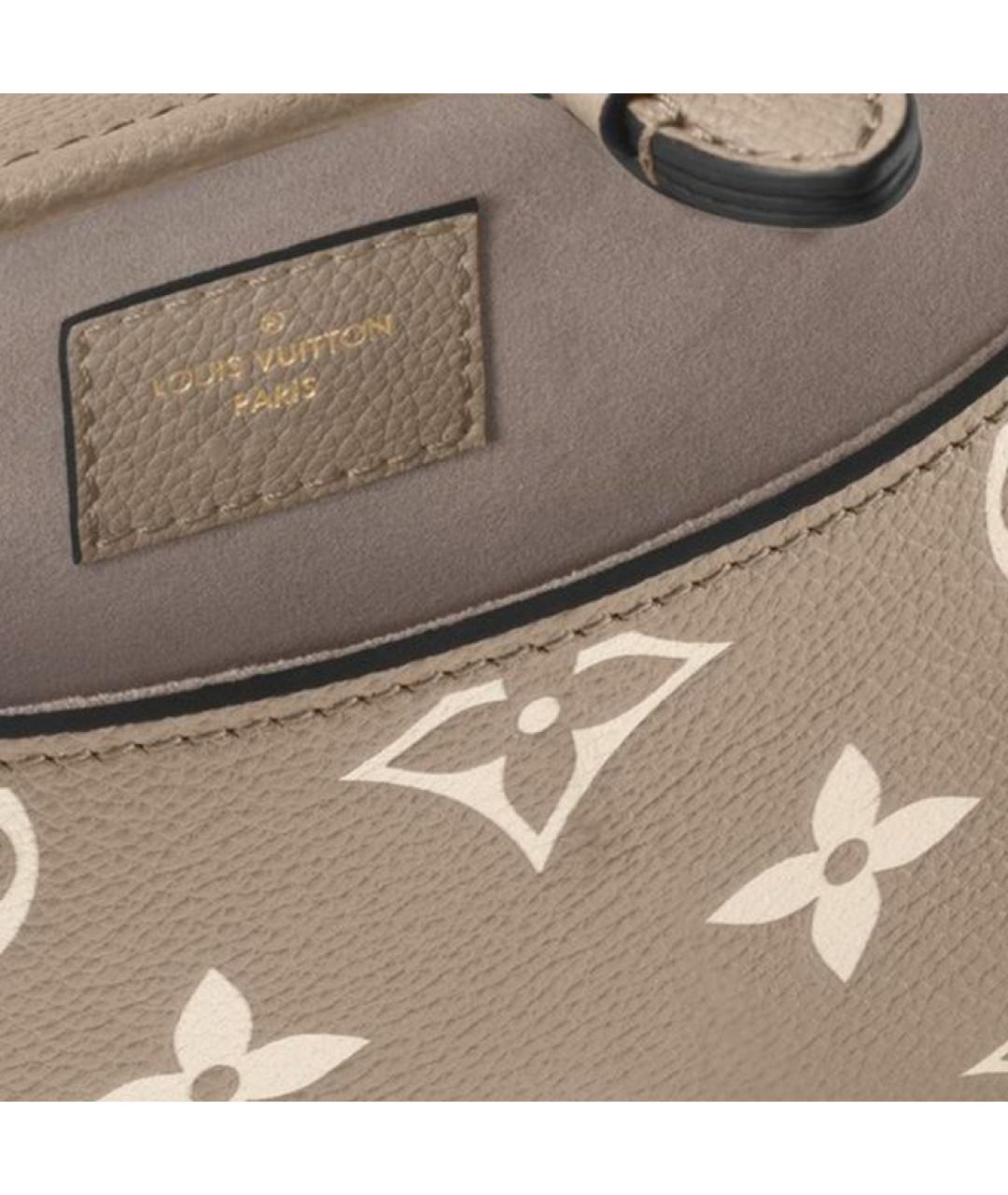 LOUIS VUITTON Коричневая кожаная сумка через плечо, фото 5