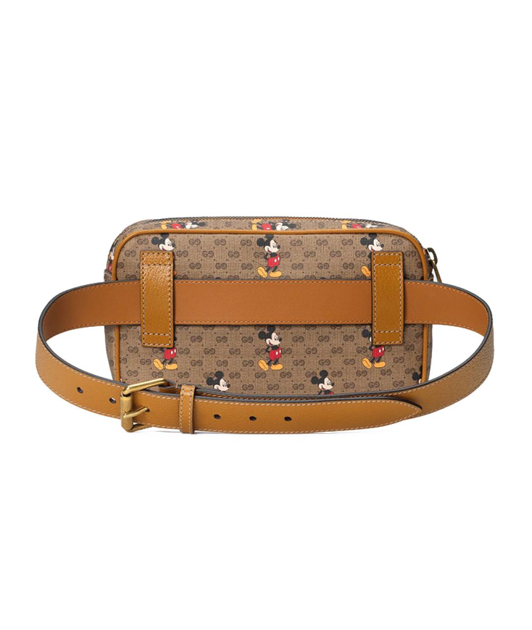 GUCCI Коричневая хлопковая поясная сумка, фото 3