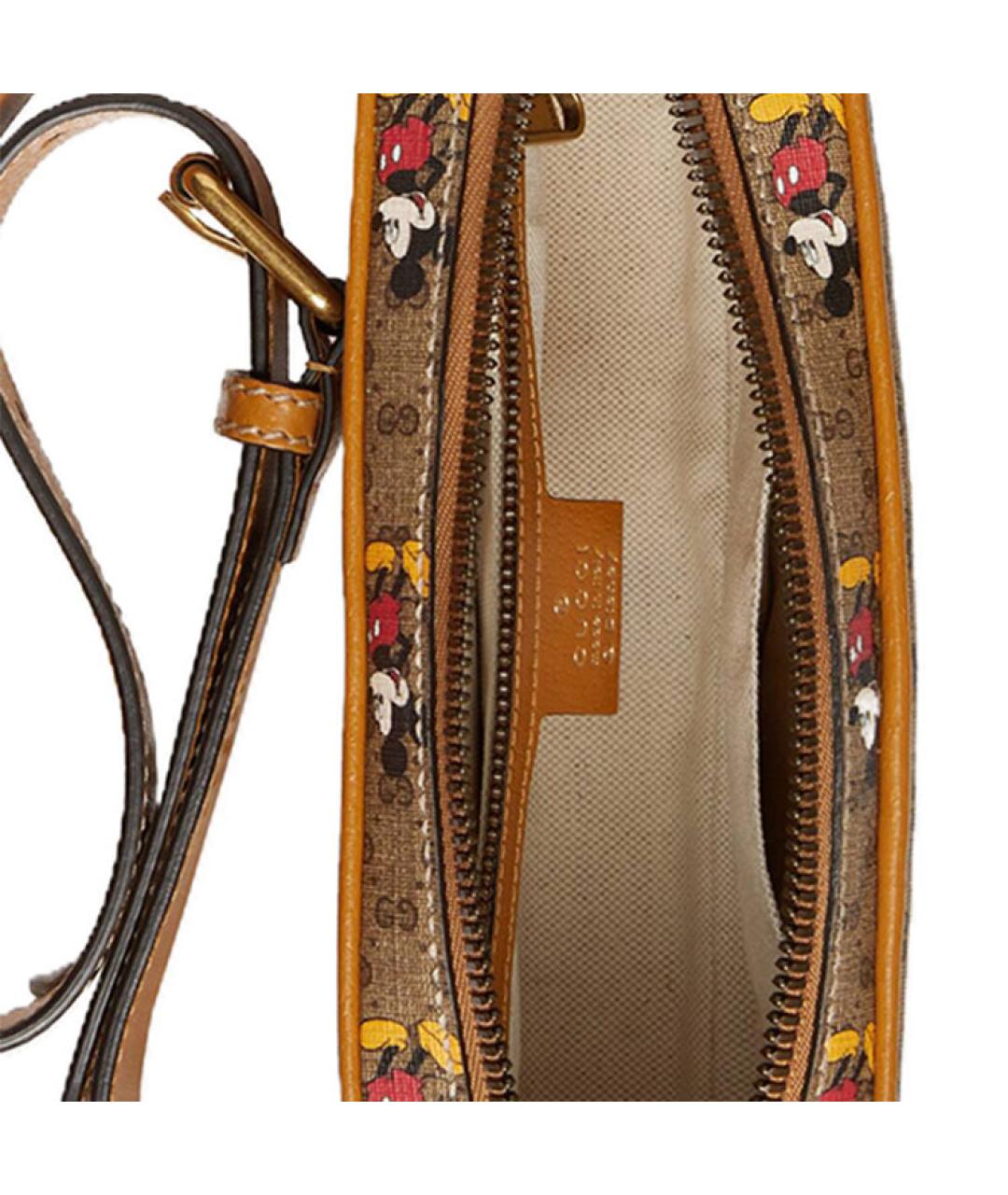 GUCCI Коричневая хлопковая поясная сумка, фото 5