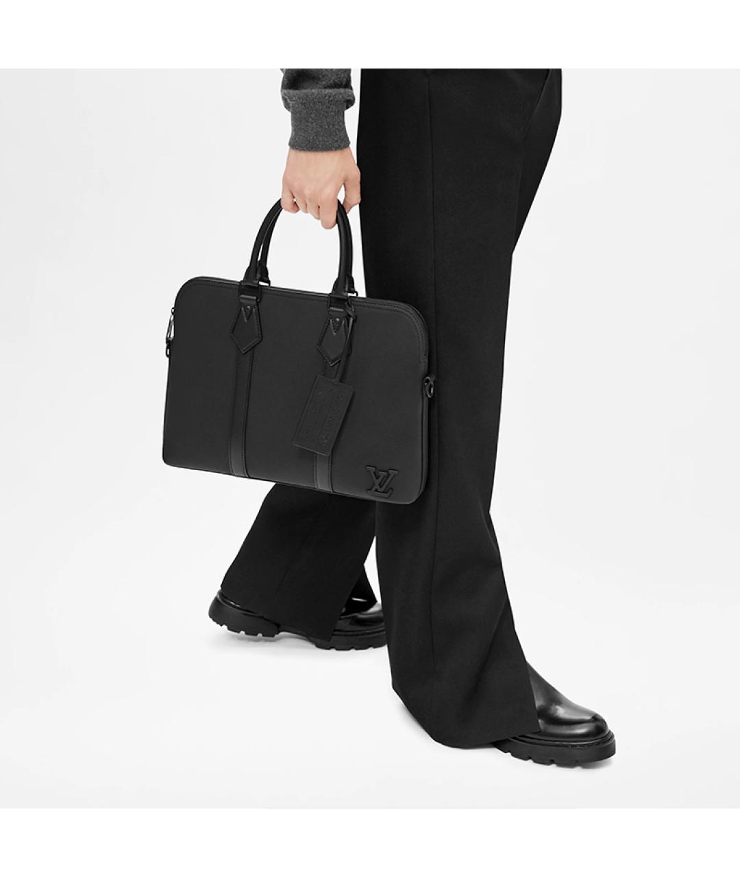 LOUIS VUITTON Черный портфель, фото 8