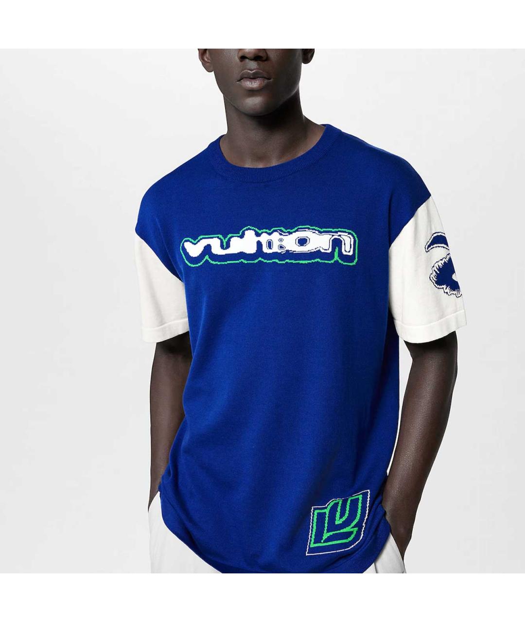LOUIS VUITTON Синяя футболка, фото 4