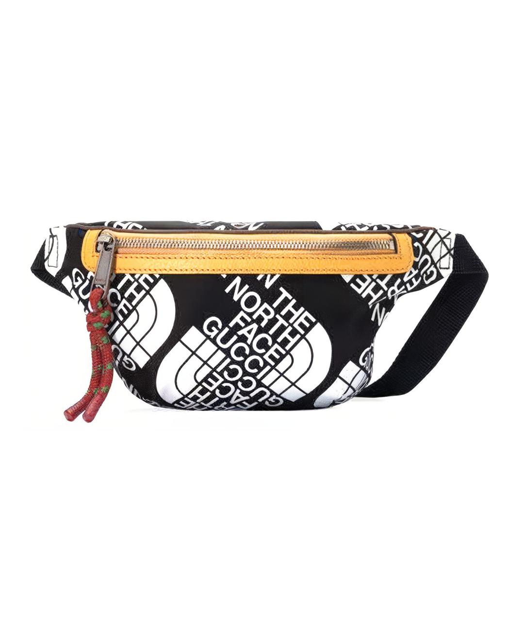 GUCCI Черная тканевая поясная сумка, фото 1