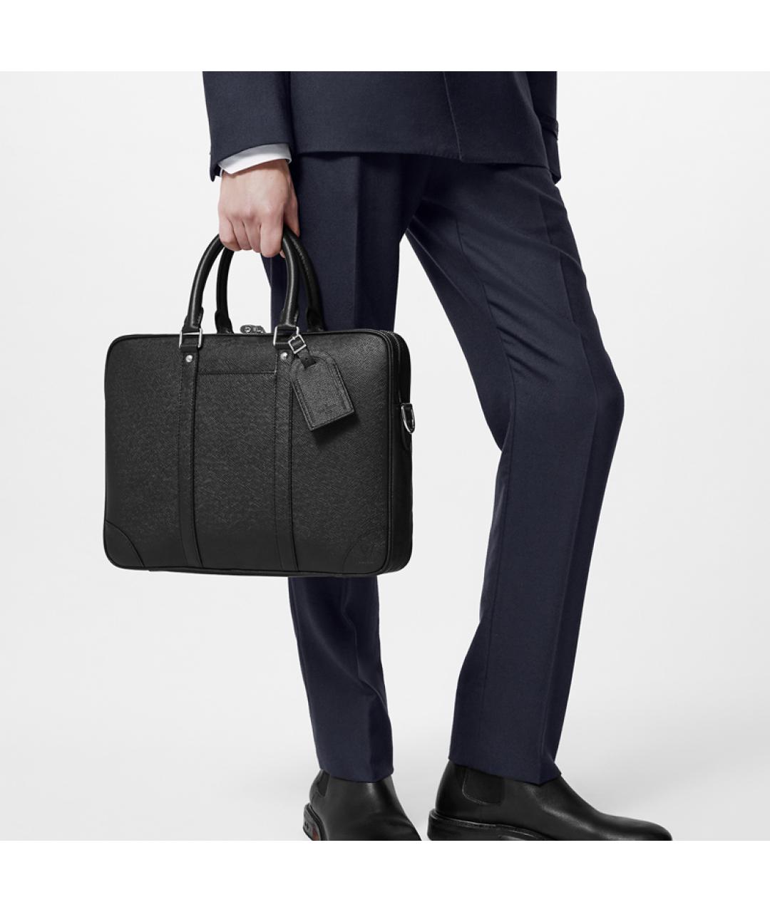 LOUIS VUITTON Черный портфель, фото 7