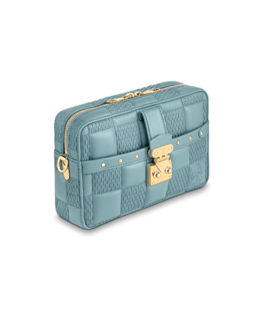 LOUIS VUITTON Синяя кожаная сумка через плечо, фото 2