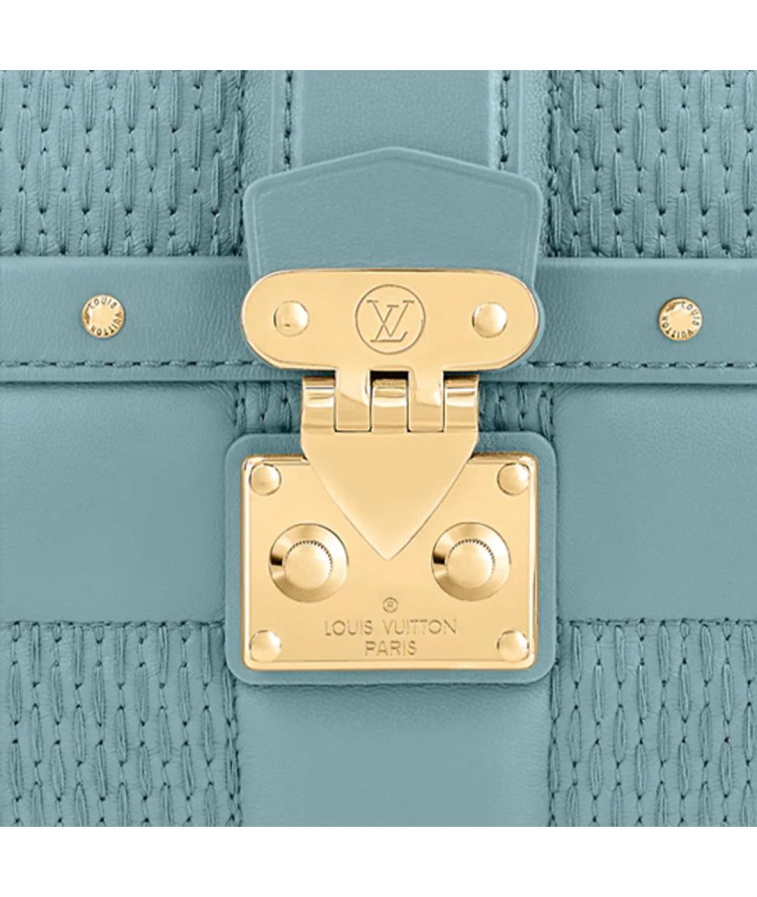 LOUIS VUITTON Синяя кожаная сумка через плечо, фото 5