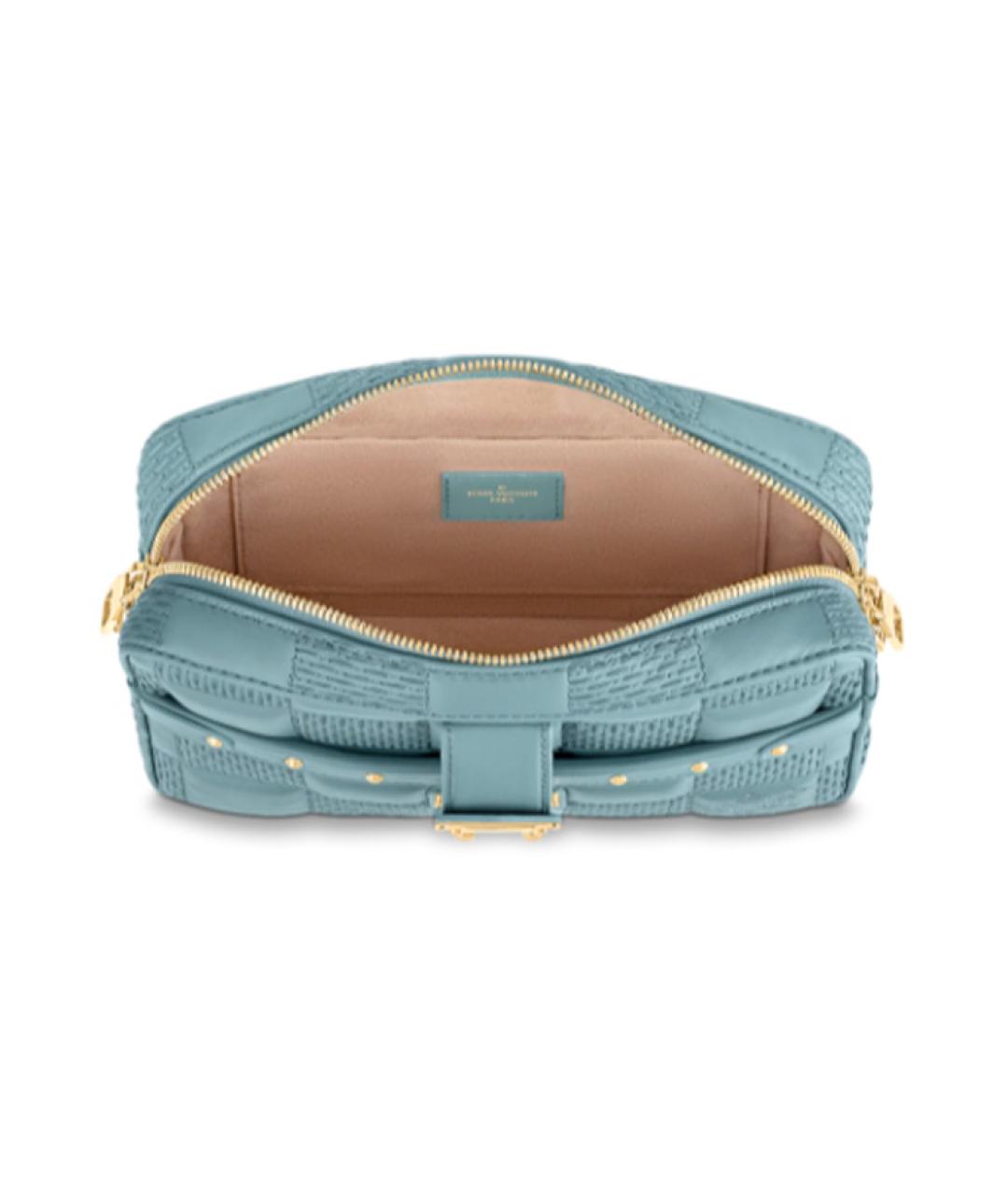 LOUIS VUITTON Синяя кожаная сумка через плечо, фото 4