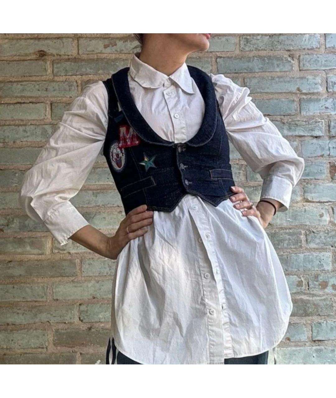 MCQ ALEXANDER MCQUEEN Темно-синий деним жилет, фото 8