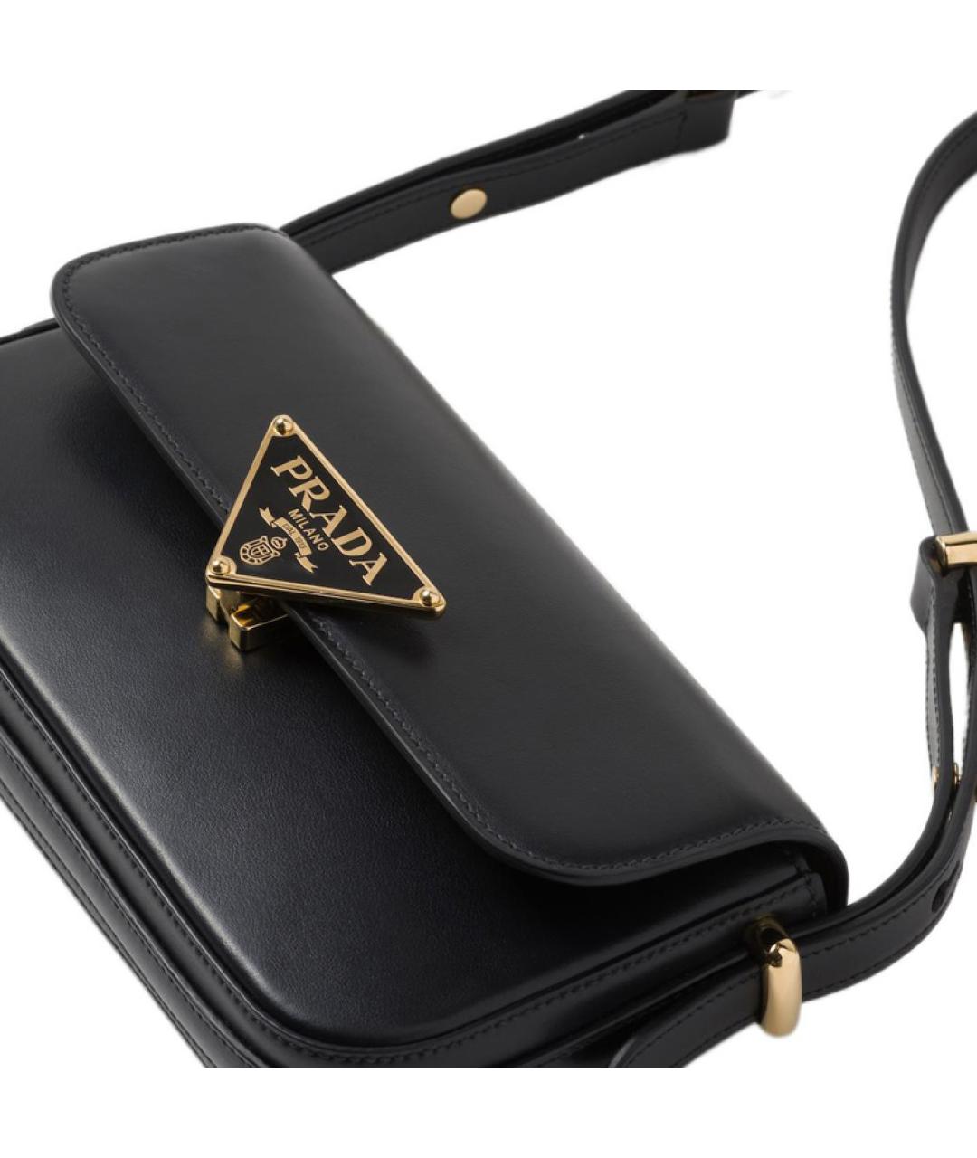 PRADA Черная кожаная сумка через плечо, фото 5
