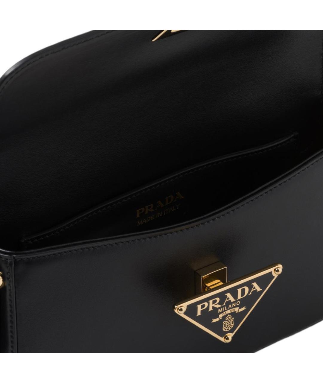PRADA Черная кожаная сумка через плечо, фото 4