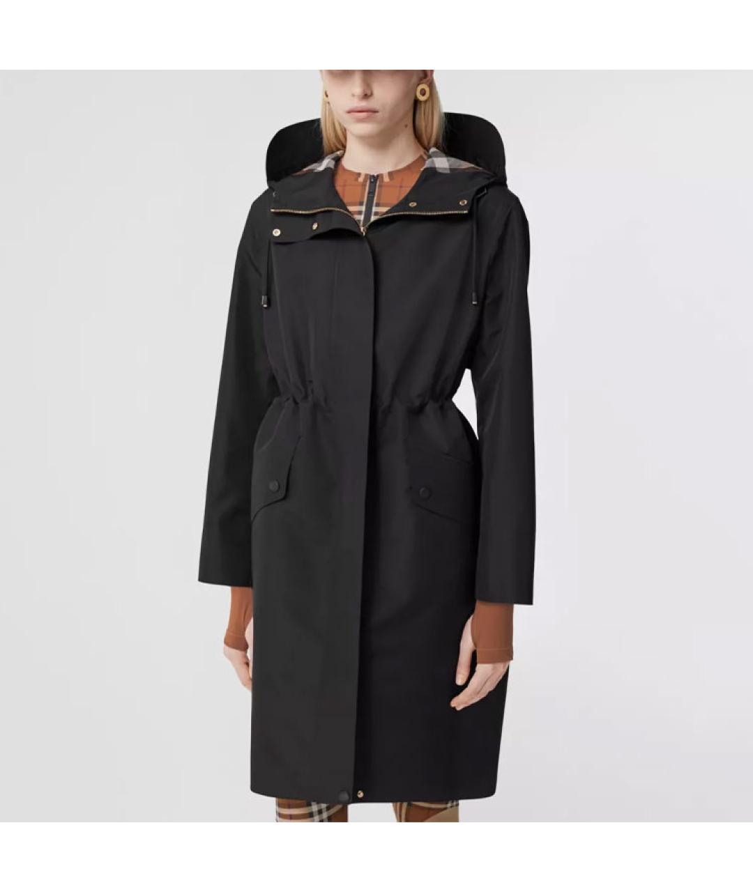 BURBERRY Черное пальто, фото 2