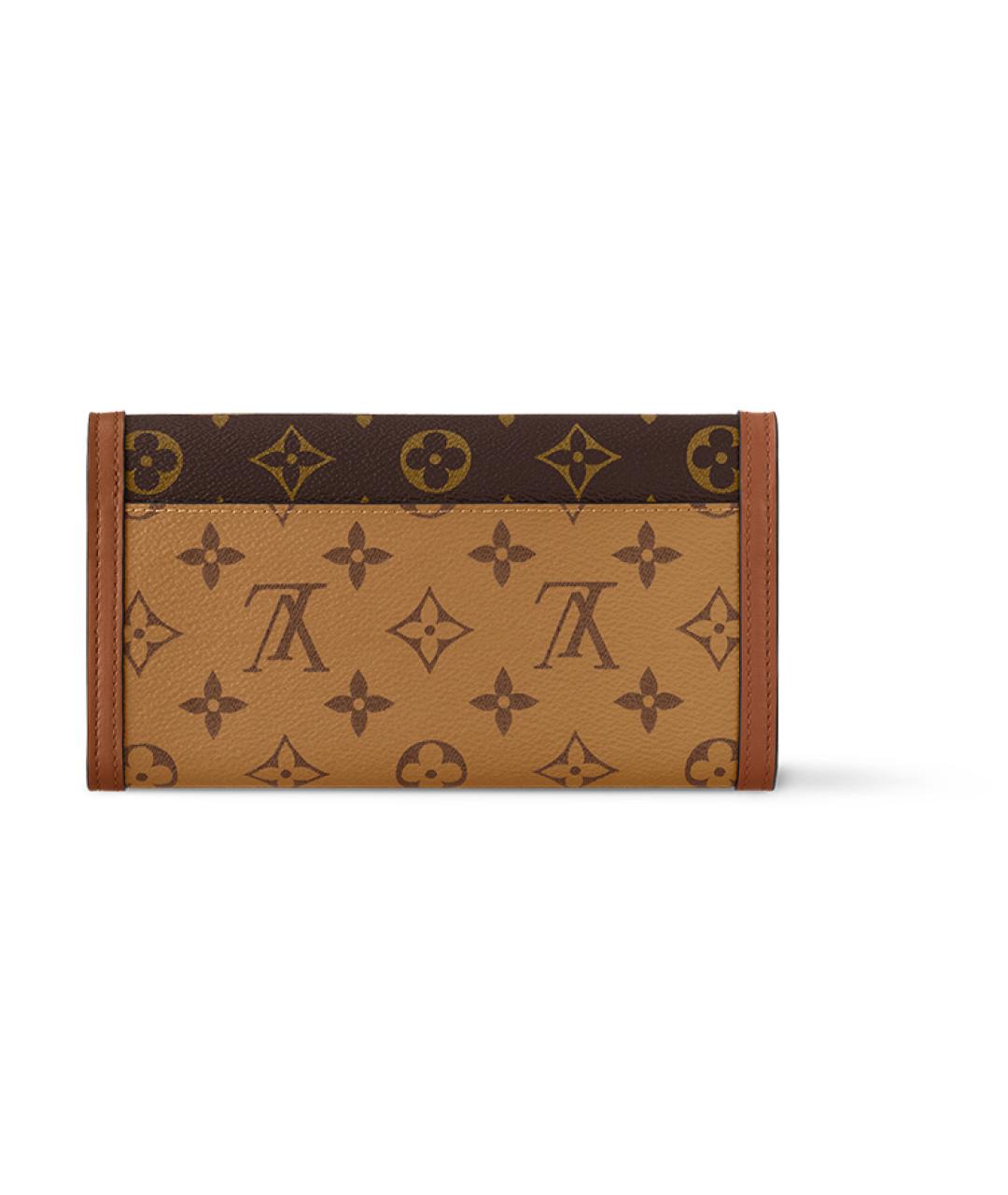 LOUIS VUITTON Коричневый кошелек, фото 3