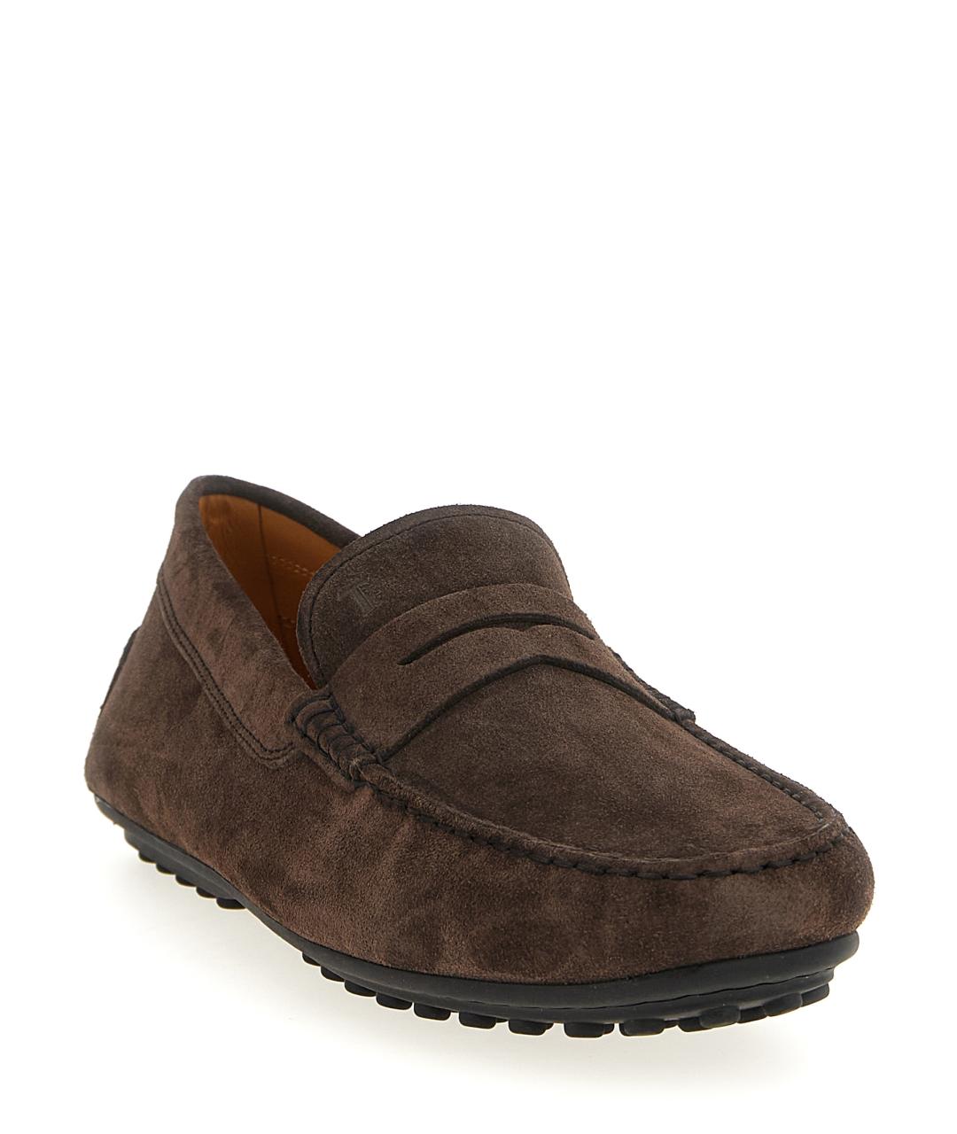 TOD'S Коричневые замшевые мокасины, фото 2