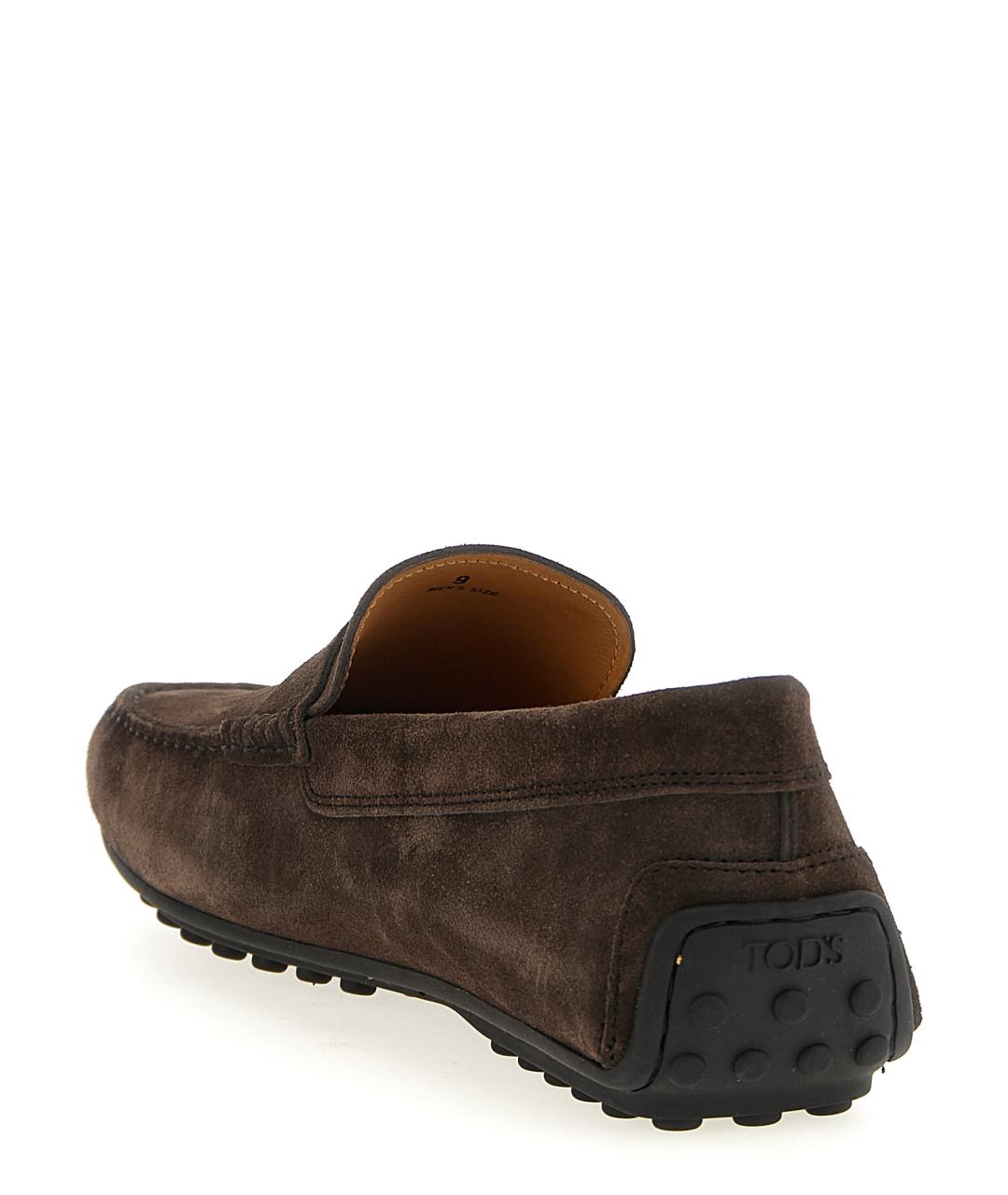 TOD'S Коричневые замшевые мокасины, фото 3