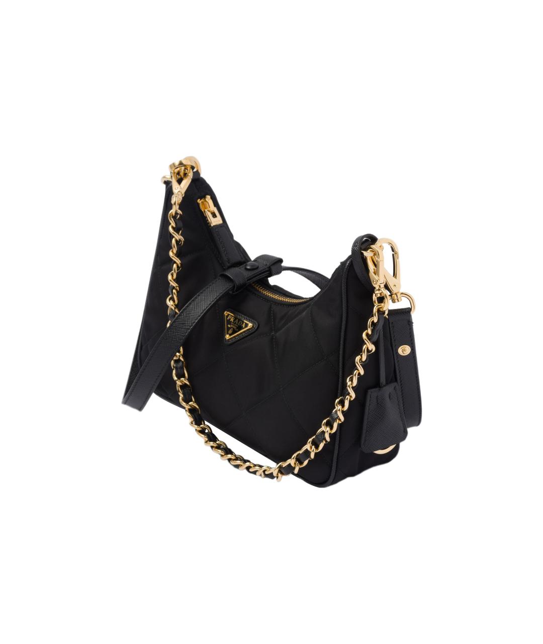 PRADA Черная тканевая сумка через плечо, фото 4