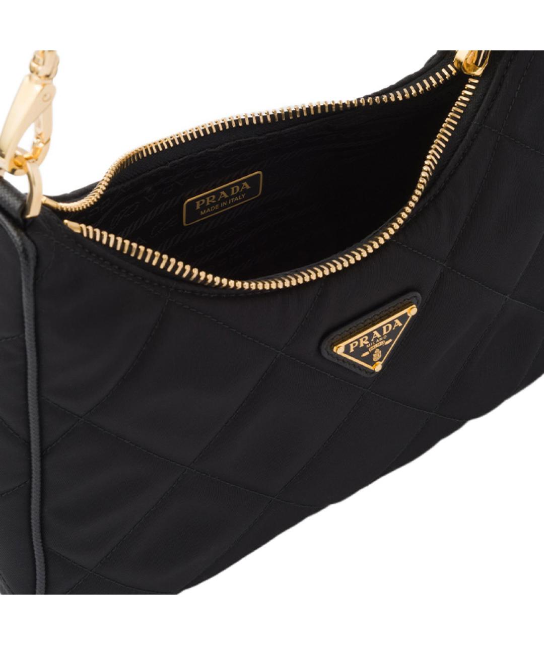 PRADA Черная тканевая сумка через плечо, фото 5
