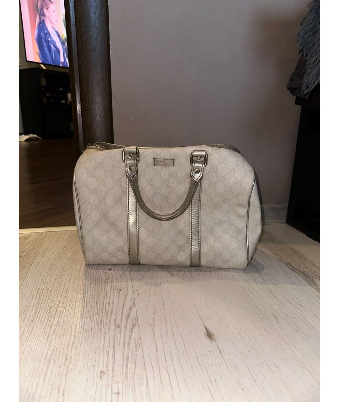 GUCCI Белая кожаная сумка с короткими ручками, фото 9