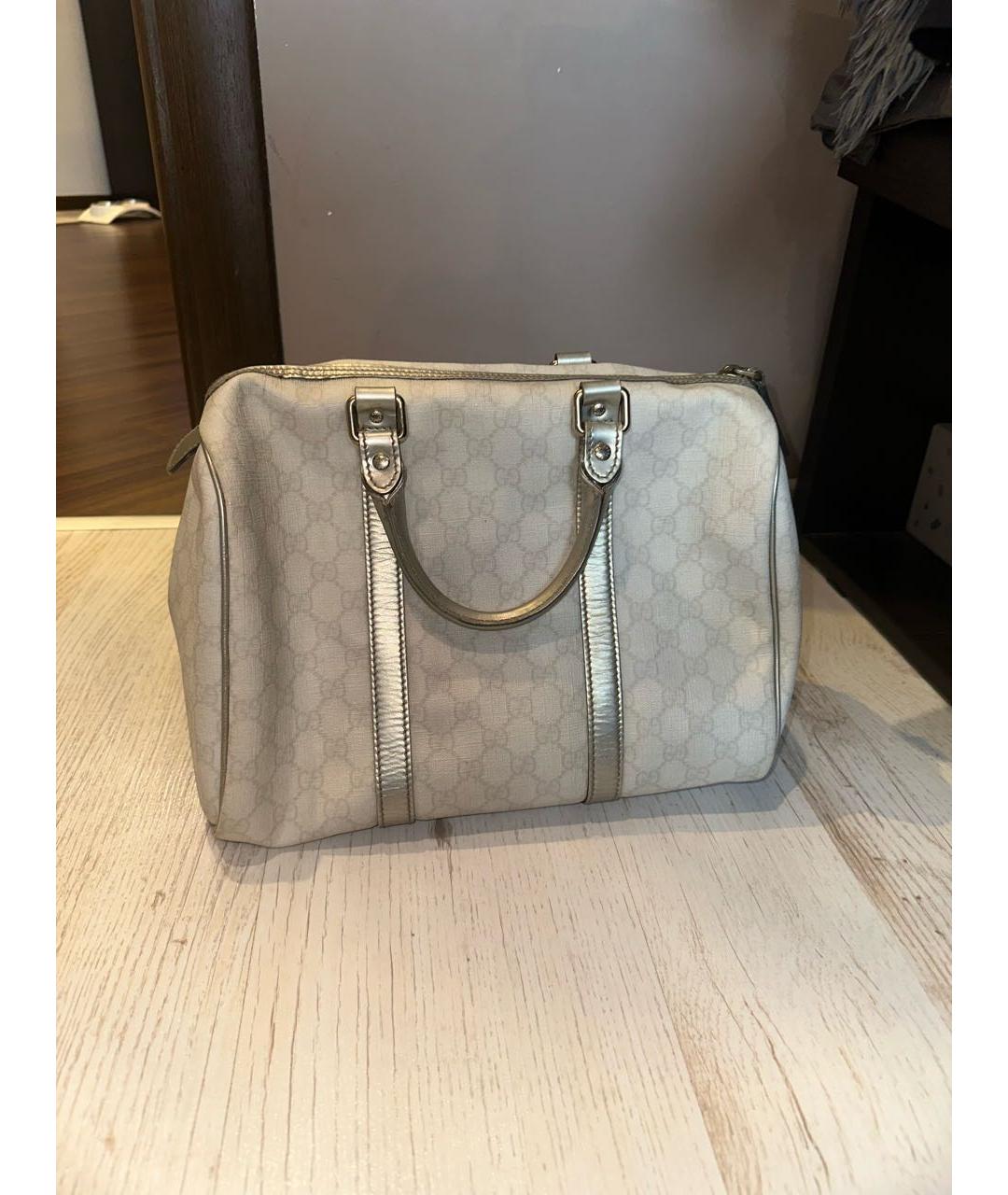 GUCCI Белая кожаная сумка с короткими ручками, фото 3
