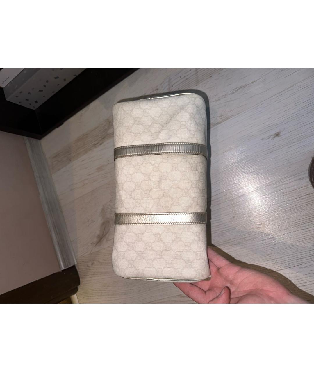 GUCCI Белая кожаная сумка с короткими ручками, фото 8