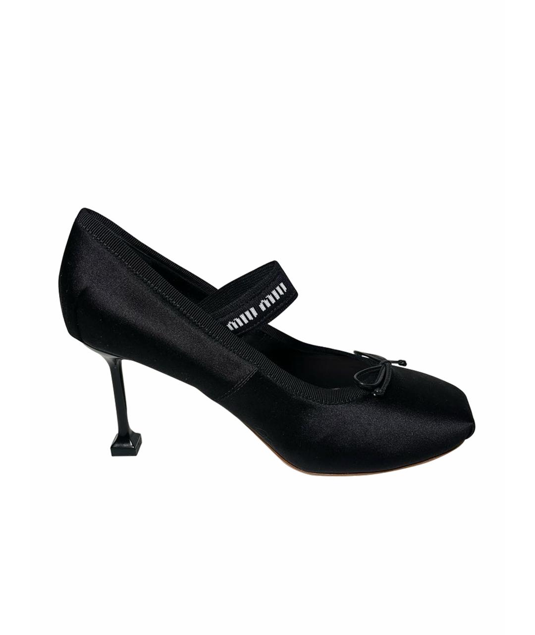 MIU MIU Черные текстильные туфли, фото 9
