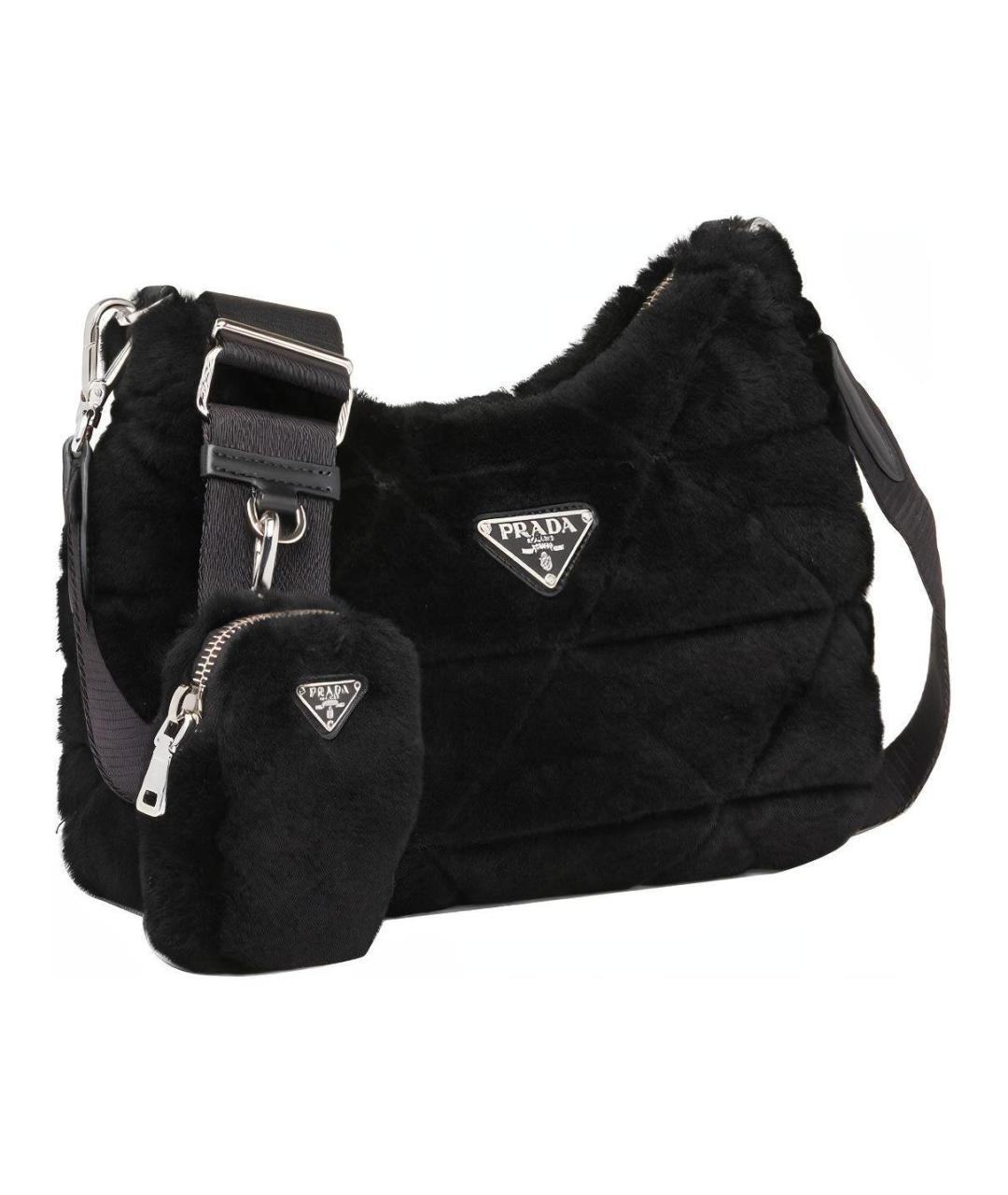 PRADA Черная тканевая сумка через плечо, фото 2