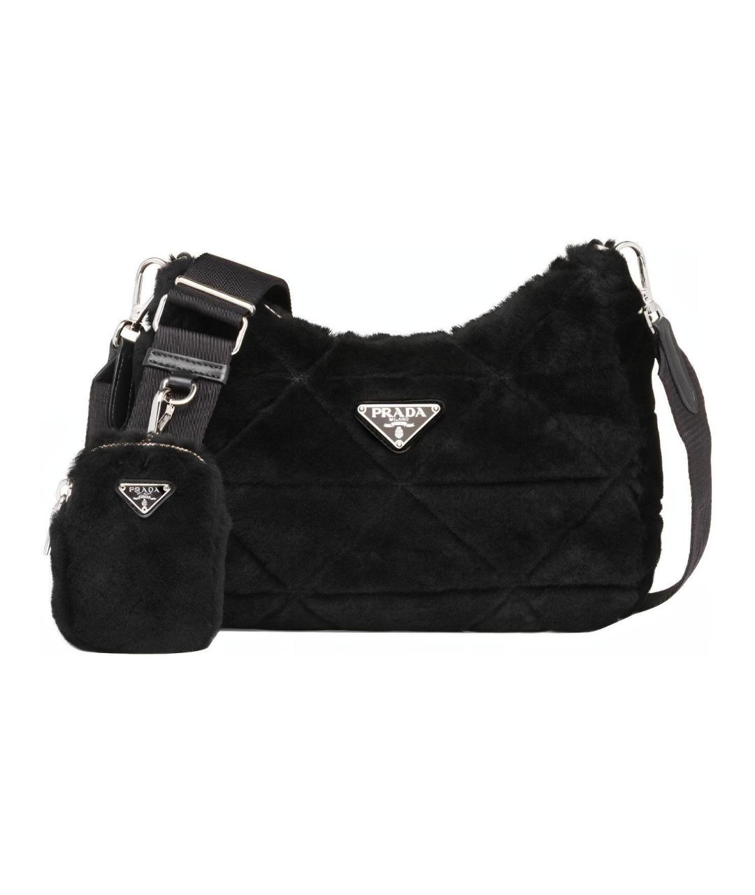 PRADA Черная тканевая сумка через плечо, фото 1
