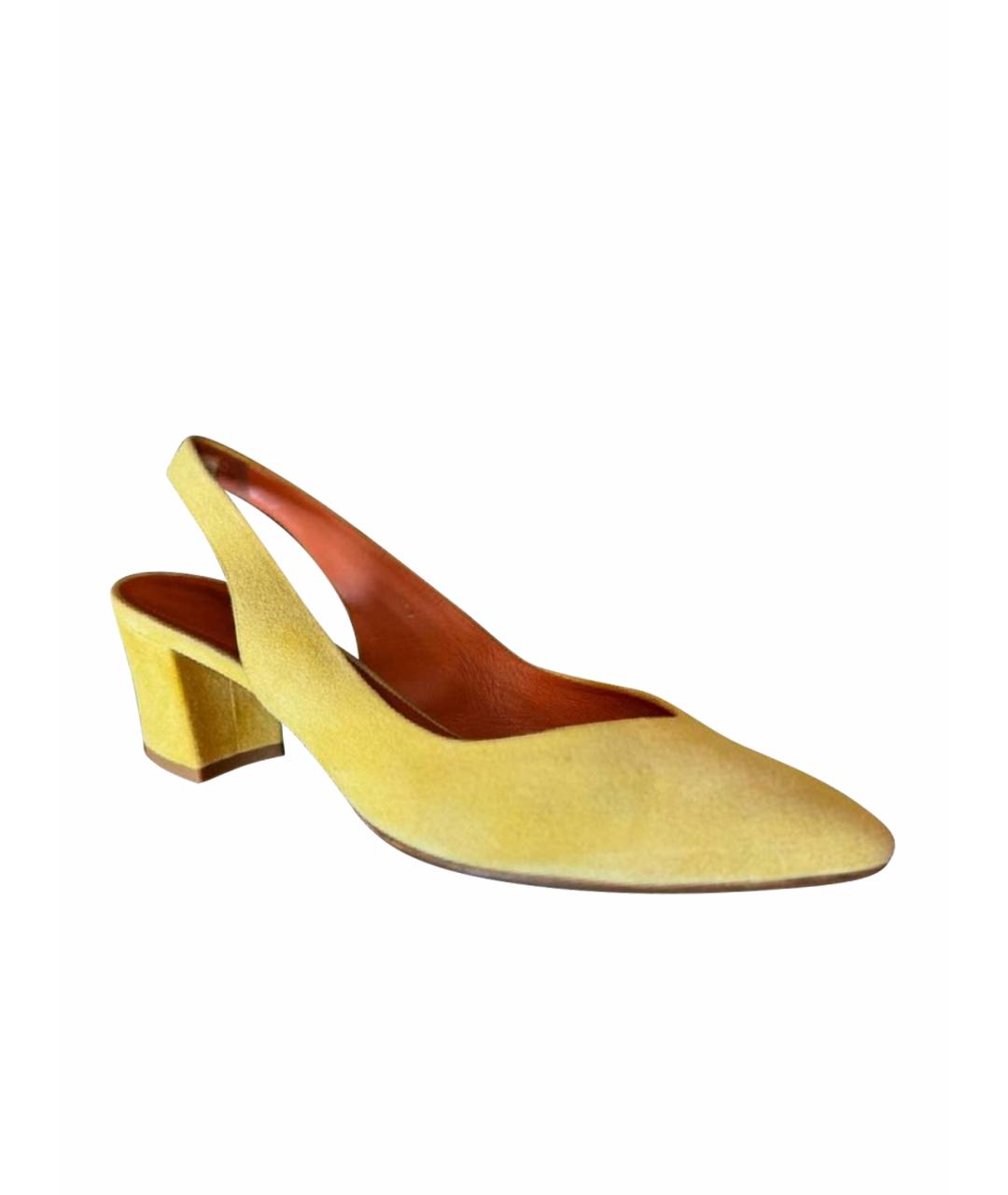 SANTONI Желтые замшевые туфли, фото 1