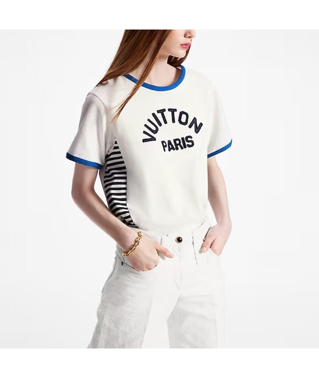 LOUIS VUITTON Белая хлопковая футболка, фото 3