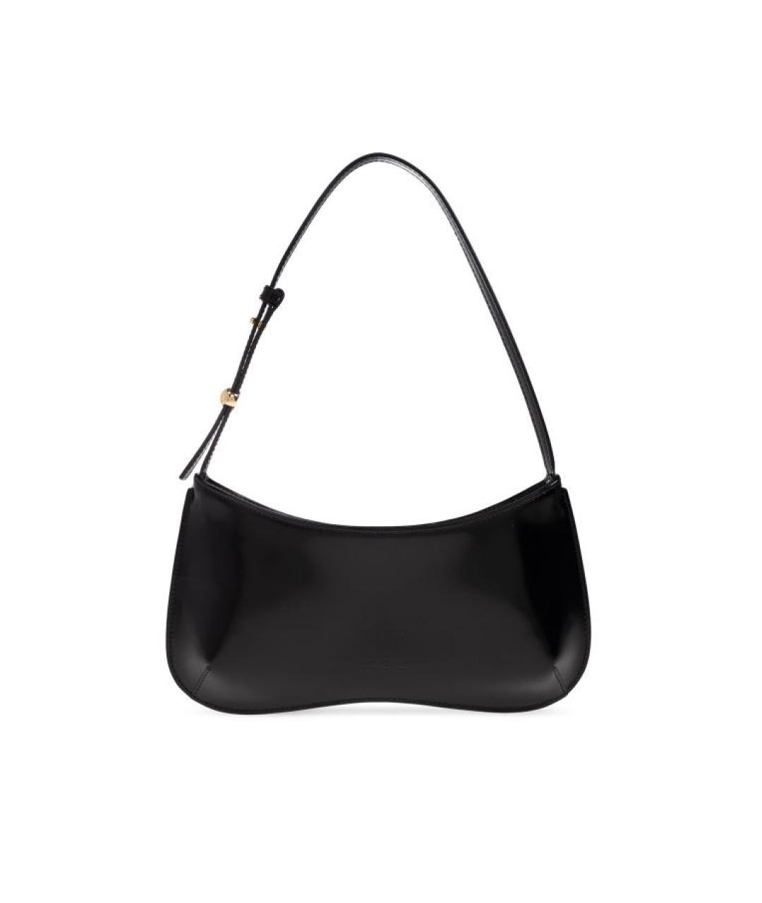 JACQUEMUS Черная кожаная сумка с короткими ручками, фото 7