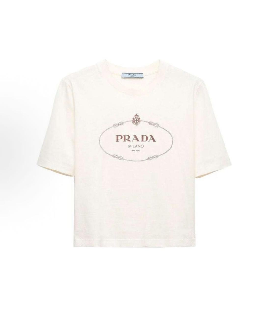 PRADA Бежевая футболка, фото 7