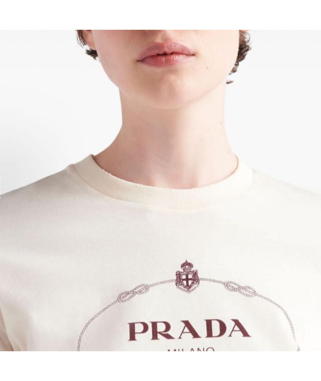 PRADA Бежевая футболка, фото 5
