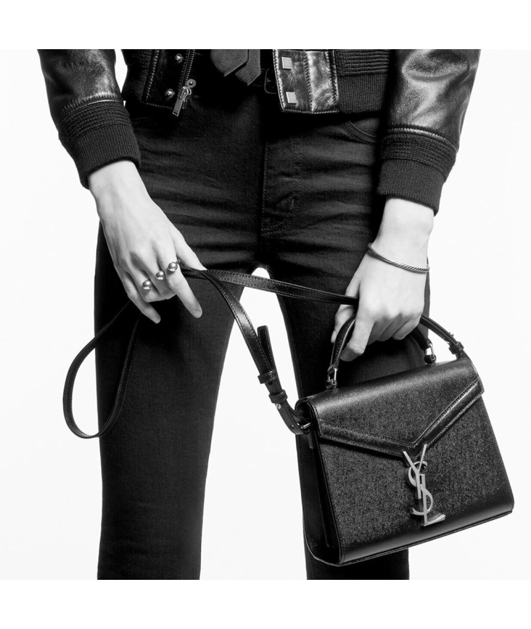 SAINT LAURENT Бежевая кожаная сумка через плечо, фото 8