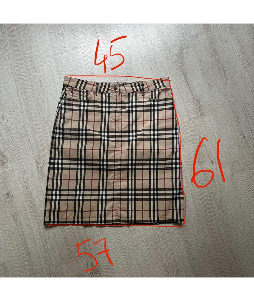 BURBERRY Хлопковая юбка миди, фото 7