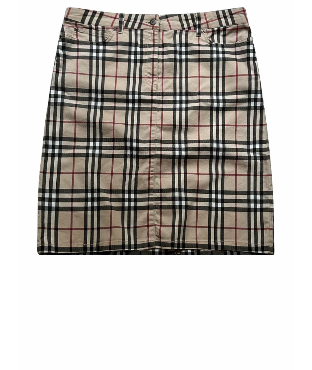 BURBERRY Хлопковая юбка миди, фото 1