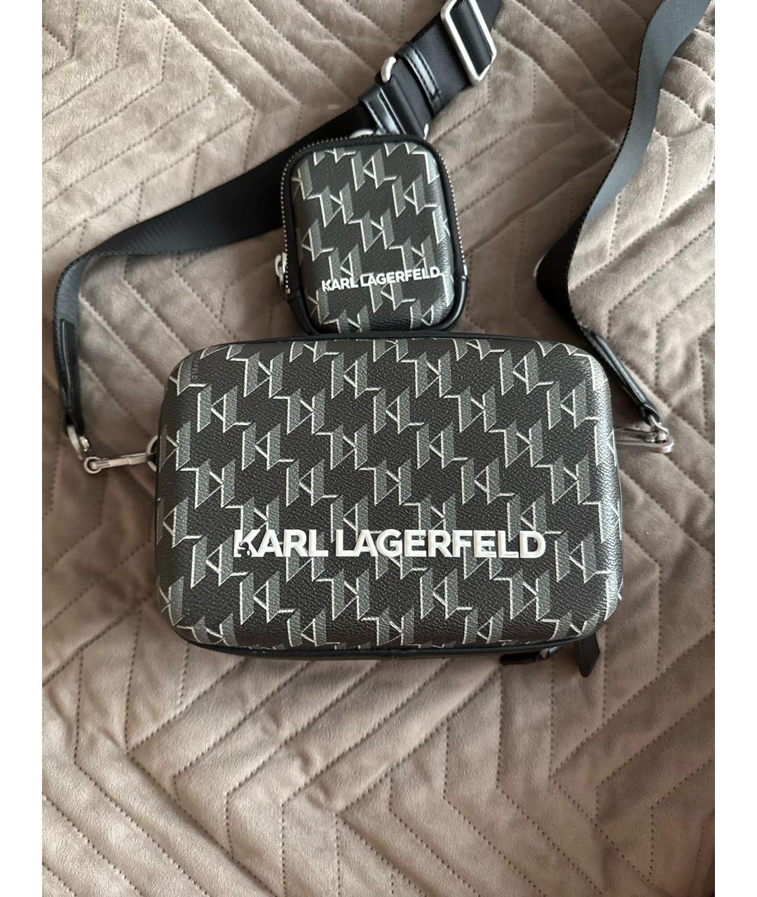 KARL LAGERFELD Черная сумка на плечо, фото 5