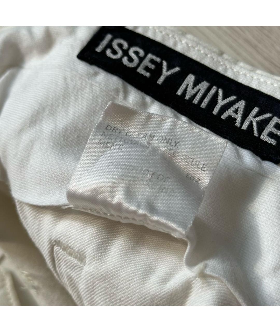 ISSEY MIYAKE Бежевые хлопковые повседневные брюки, фото 7