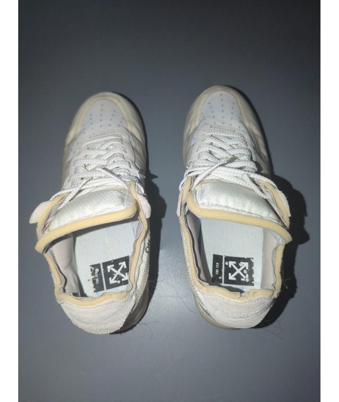 NIKE X OFF-WHITE Белые синтетические низкие кроссовки / кеды, фото 3