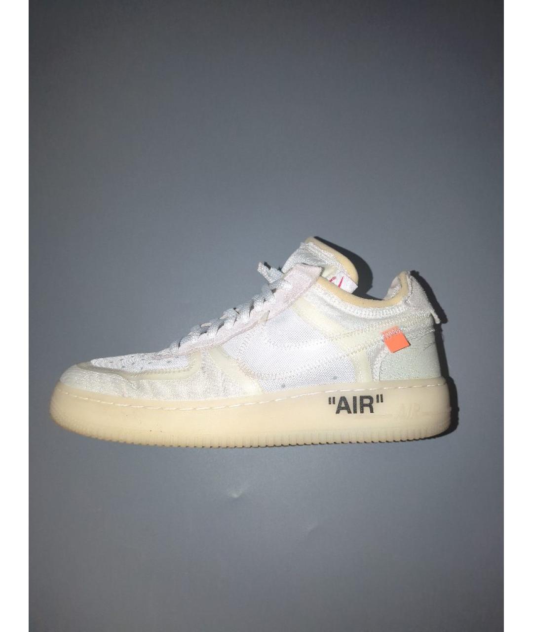 NIKE X OFF-WHITE Белые синтетические низкие кроссовки / кеды, фото 8