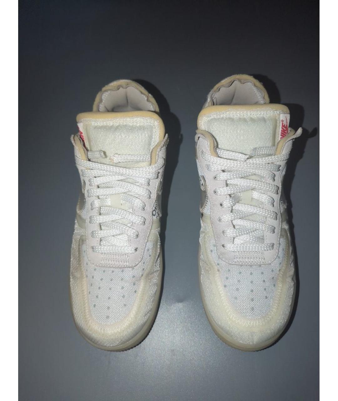 NIKE X OFF-WHITE Белые синтетические низкие кроссовки / кеды, фото 2