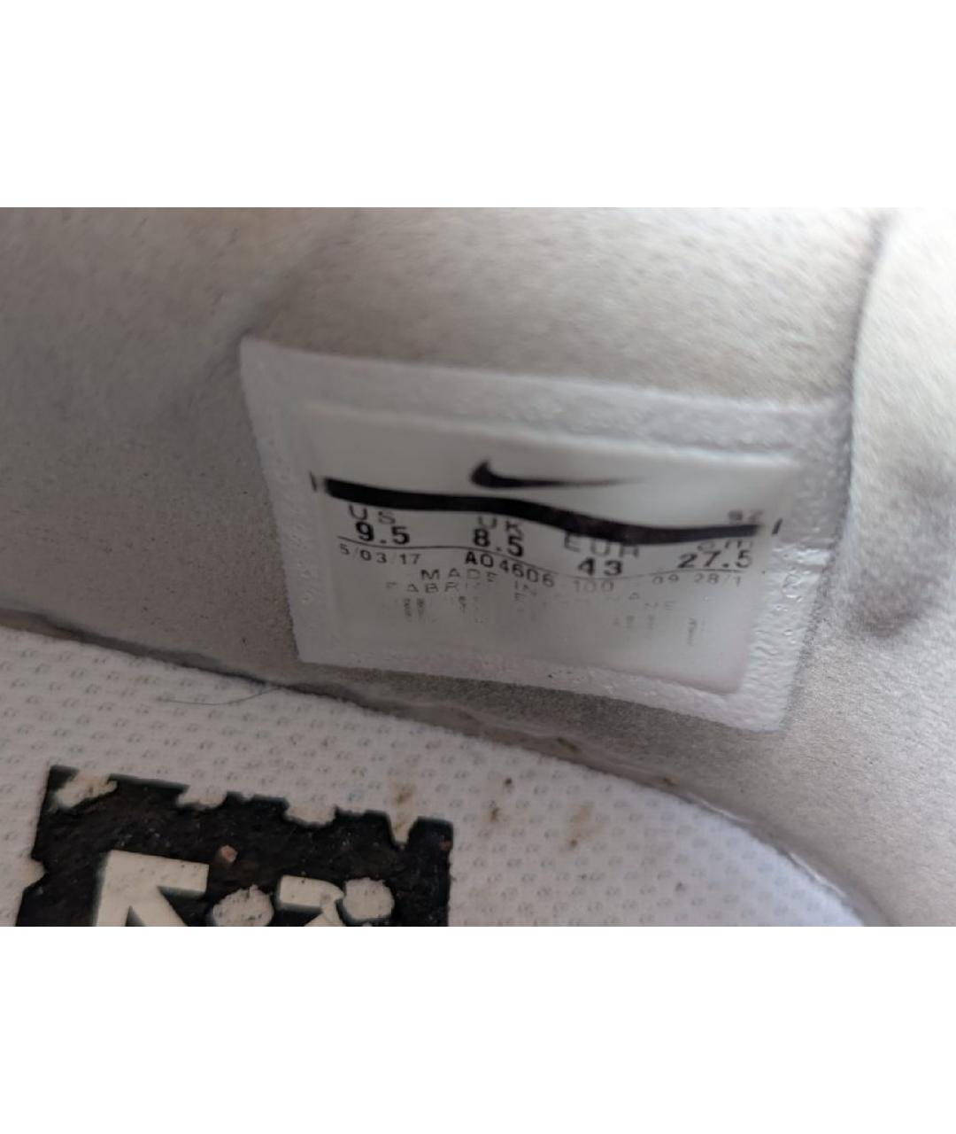 NIKE X OFF-WHITE Белые синтетические низкие кроссовки / кеды, фото 5