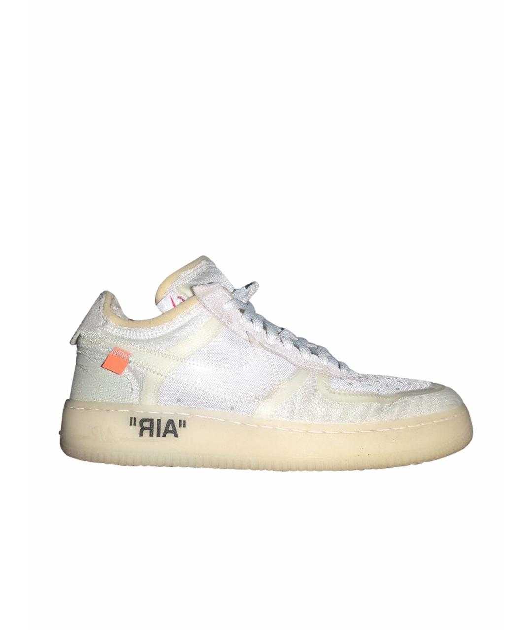 NIKE X OFF-WHITE Белые синтетические низкие кроссовки / кеды, фото 1