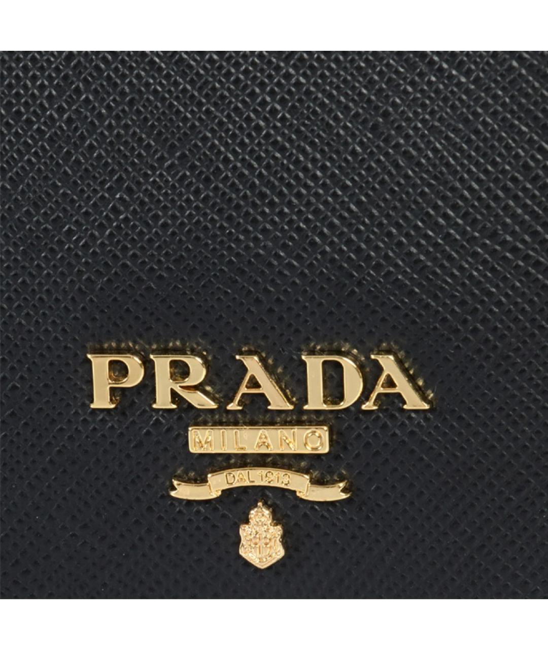 PRADA Черный кожаный кошелек, фото 4