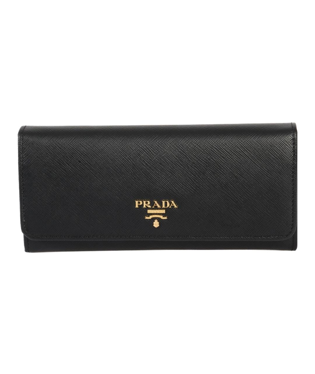 PRADA Черный кожаный кошелек, фото 1